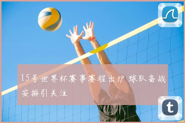 15号世界杯赛事赛程出炉 球队备战安排引关注